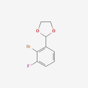 molecular formula C9H8BrFO2 B6296308 2-(2-Brom-3-fluorophenyl)-1,3-dioxolane CAS No. 2169687-26-5