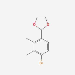 molecular formula C11H13BrO2 B6296374 2-(4-Bromo-2,3-dimethylphenyl)-1,3-dioxolane CAS No. 2221812-47-9