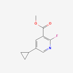 molecular formula C10H10FNO2 B6296391 Methyl 5-cyclopropyl-2-fluoronicotinate CAS No. 2179038-24-3