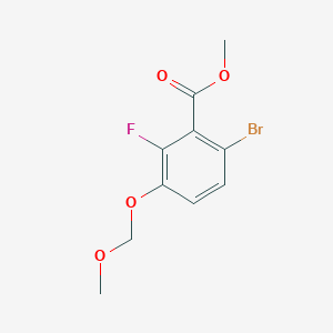 molecular formula C10H10BrFO4 B6296408 6-Bromo-2-fluoro-3-(methoxymethoxy)benzoic acid methyl ester CAS No. 2179038-52-7