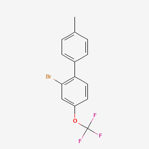 molecular formula C14H10BrF3O B6296418 2'-Bromo-4-methyl-4'-(trifluoromethoxy)-1,1'-biphenyl CAS No. 2179038-48-1