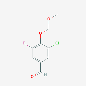 molecular formula C9H8ClFO3 B6296425 3-Chloro-5-fluoro-4-(methoxymethoxy)benzaldehyde CAS No. 2179038-34-5