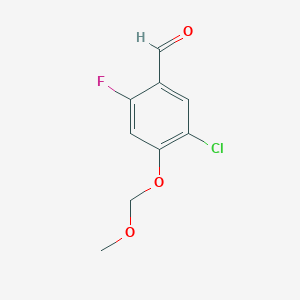 molecular formula C9H8ClFO3 B6296432 5-Chloro-2-fluoro-4-(methoxymethoxy)benzaldehyde CAS No. 2179038-42-5