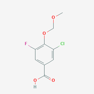 molecular formula C9H8ClFO4 B6296443 3-Chloro-5-fluoro-4-(methoxymethoxy)benzoic acid CAS No. 2179038-39-0
