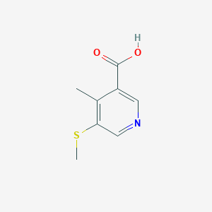 molecular formula C8H9NO2S B6296452 4-Methyl-5-(methylsulfanyl)pyridine-3-carboxylic acid CAS No. 2145093-85-0