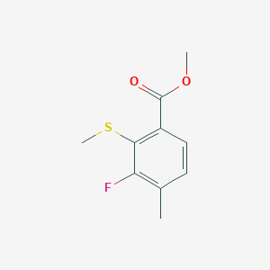 molecular formula C10H11FO2S B6296458 Methyl 3-fluoro-4-methyl-2-(methylsulfanyl)benzoate CAS No. 2145093-90-7