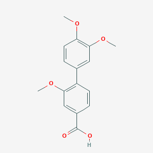 molecular formula C16H16O5 B6296474 4-(3,4-Dimethoxyphenyl)-3-methoxybenzoic acid, 95% CAS No. 122294-15-9