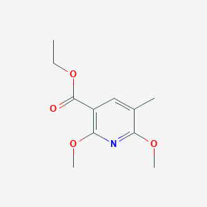 molecular formula C11H15NO4 B6296483 Ethyl 2,6-dimethoxy-5-methylpyridine-3-carboxylate CAS No. 2145093-83-8