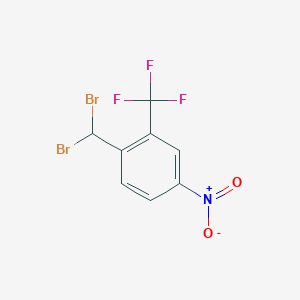 molecular formula C8H4Br2F3NO2 B6296563 2-(Dibromomethyl)-5-nitrobenzotrifluoride CAS No. 122947-77-7
