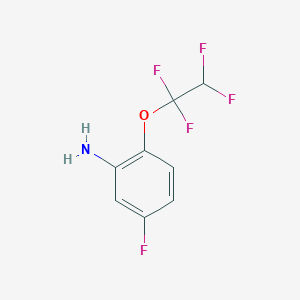 molecular formula C8H6F5NO B6296581 2-(1,1,2,2-Tetrafluoroethoxy)-5-fluoroaniline, 98% CAS No. 123950-50-5