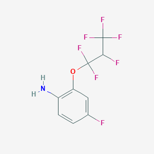 molecular formula C9H6F7NO B6296594 4-Fluoro-2-(1,1,2,3,3,3-hexafluoropropoxy)aniline CAS No. 123950-48-1