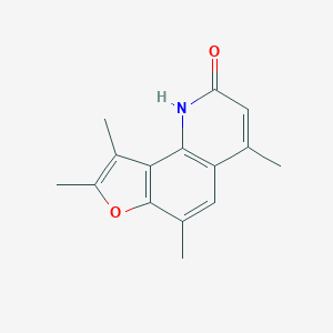 molecular formula C15H15NO2 B062966 4,6,8,9-Tetramethyl-2H-furo(2,3-h)quinolin-2-one CAS No. 174022-40-3