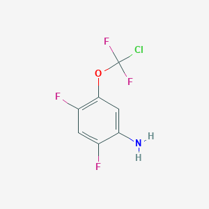 molecular formula C7H4ClF4NO B6296616 5-(Chlorodifluoromethoxy)-2,4-difluoroaniline CAS No. 123572-60-1