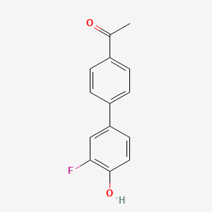 molecular formula C14H11FO2 B6296665 4-(4-Acetylphenyl)-2-fluorophenol, 95% CAS No. 117339-55-6