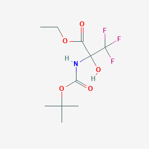 molecular formula C10H16F3NO5 B6296667 3,3,3-Trifluoro-2-N-[(1,1-dimethylethoxy)carbonyl]-2-hydroxyalanine ethyl ester CAS No. 126535-84-0