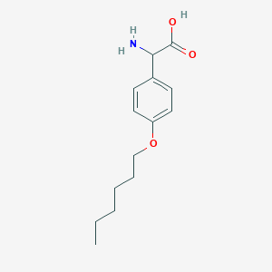 molecular formula C14H21NO3 B6296727 (+/-)-4-Hexyloxyphenylglycine (H-DL-nTyr(hexyl)-OH) CAS No. 120713-51-1
