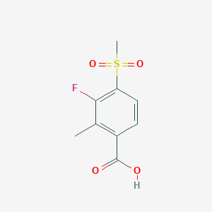 molecular formula C9H9FO4S B6296759 3-Fluoro-2-methyl-4-(methylsulfonyl)benzoic acid CAS No. 118939-18-7