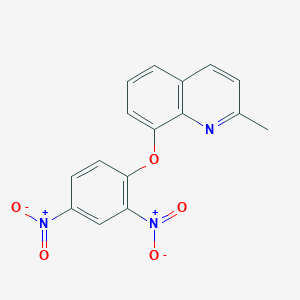 molecular formula C16H11N3O5 B6296791 1-(2-Methyl(8-quinolyloxy))-2,4-dinitrobenzene CAS No. 667439-17-0