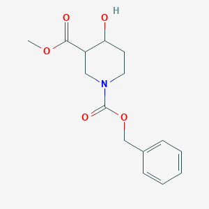 molecular formula C15H19NO5 B6296832 Methyl 1-cbz-4-hydroxypiperidine-3-carboxylate CAS No. 2342596-62-5
