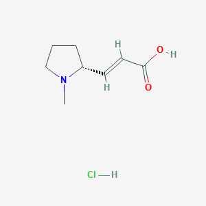 molecular formula C8H14ClNO2 B6296879 (2E)-3-[(2R)-1-Methylpyrrolidin-2-yl]prop-2-enoic acid hydrochloride CAS No. 2243041-69-0