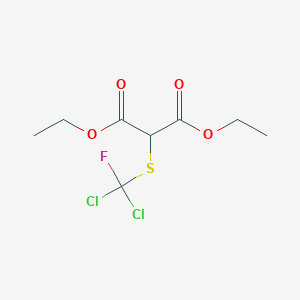 molecular formula C8H11Cl2FO4S B6296889 2-[(Dichlorofluoromethyl)thio]-malonic acid 1,3-diethyl ester, 90% CAS No. 119454-06-7