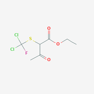 2-(Dichlorofluromethylthio)-3-oxo-butyric acid ethyl ester, 97%