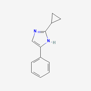 molecular formula C12H12N2 B6296904 2-Cyclopropyl-5-phenyl-1H-imidazole CAS No. 2118237-70-8
