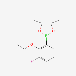 molecular formula C14H20BFO3 B6296915 2-(2-Ethoxy-3-fluorophenyl)-4,4,5,5-tetramethyl-1,3,2-dioxaborolane CAS No. 2246767-21-3