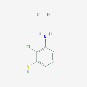 molecular formula C6H7Cl2NS B6296957 3-Amino-2-chlorobenzenethiol hydrochloride CAS No. 2055759-81-2