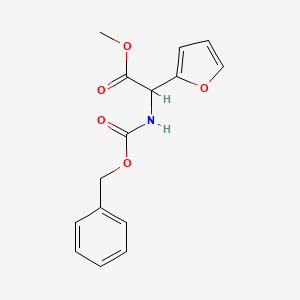 molecular formula C15H15NO5 B6296961 Methyl Cbz-amino-furan-2-yl-acetate (Cbz-DL-Gly(Fur-2-yl)-OMe) CAS No. 60242-05-9