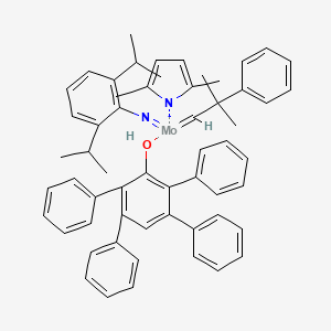 molecular formula C58H59MoN2O- B6297001 [2,6-Bis(1-methylethyl)benzenaminato(2-)](2,5-dimethyl-1H-pyrrol-1-yl)(4',6'-diphenyl[1,1':3',1''-terphenyl]-2'-olato)(2-methyl-2-phenylpropylidene) molybdenum(VI) CAS No. 1572180-69-8