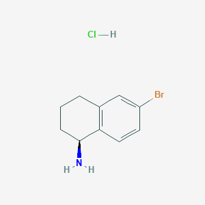 molecular formula C10H13BrClN B6297022 (S)-6-Bromo-1,2,3,4-tetrahydronaphthalen-1-amine hydrochloride CAS No. 2411592-03-3