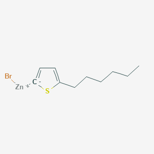 molecular formula C10H15BrSZn B6297058 5-Hexyl-2-thienylzinc bromide, 0.5 M in THF CAS No. 1558025-72-1