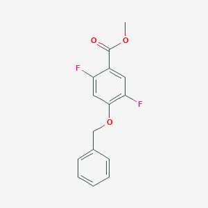 molecular formula C15H12F2O3 B6297059 Methyl 4-(benzyloxy)-2,5-difluorobenzoate CAS No. 1416176-76-5