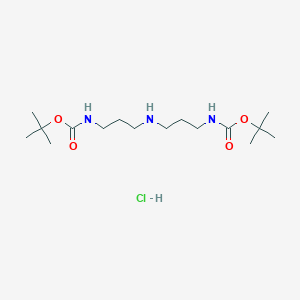 molecular formula C16H34ClN3O4 B6297062 N,N'-bis-Boc-dipropylene triamine hydrochloride CAS No. 82409-03-8