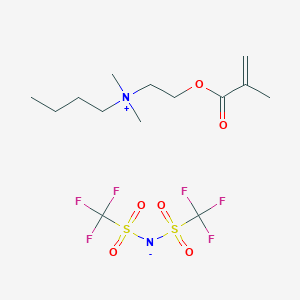 molecular formula C14H24F6N2O6S2 B6297070 N-[2-(Methacryloyloxy)ethyl]-N,N-dimethylbutan-1-aminium Bis(trifluoromethanesulfonyl)imide CAS No. 1616483-28-3