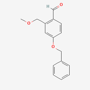 molecular formula C16H16O3 B6297084 4-(Benzyloxy)-2-(methoxymethyl)benzaldehyde CAS No. 2379322-73-1