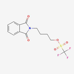 molecular formula C13H12F3NO5S B6297097 4-(1,3-Dioxoisoindolin-2-yl)butyl trifluoromethanesulfonate, 95% CAS No. 2565806-20-2