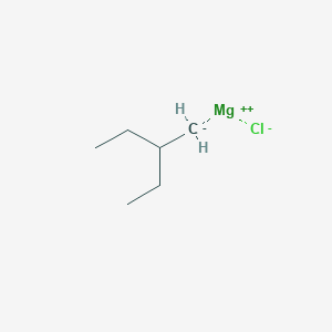 molecular formula C6H13ClMg B6297141 2-Ethylbutylmagnesium chloride, 0.50 M in 2-MeTHF CAS No. 690272-29-8