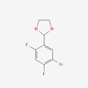 molecular formula C9H7BrF2O2 B6297150 2-(5-Bromo-2,4-difluorophenyl)-1,3dioxolane CAS No. 2377575-83-0