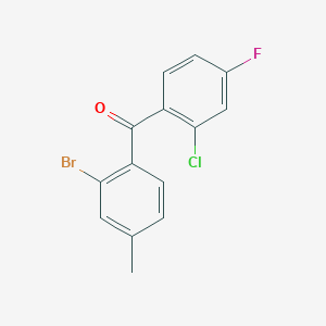 molecular formula C14H9BrClFO B6297169 (2-Bromo-4-methylphenyl)(2-chloro-4-fluorophenyl)methanone CAS No. 2226650-44-6