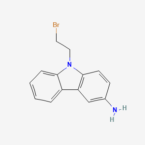 molecular formula C14H13BrN2 B6297222 9-(2-Bromoethyl)-9H-carbazol-3-amine CAS No. 2442597-58-0