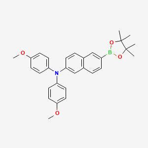 molecular formula C30H32BNO4 B6297233 N,N-Bis(4-methoxyphenyl)-6-(4,4,5,5-tetramethyl-1,3,2-dioxaborolan-2-yl)naphthalen-2-amine CAS No. 2225806-07-3