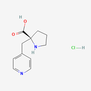 molecular formula C11H15ClN2O2 B6297312 (S)-alpha-(4-Pyridinylmethyl)-proline-HCl CAS No. 1217638-24-8