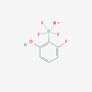 molecular formula C6H4BF4KO B6297320 Potassium trifluoro(2-fluoro-6-hydroxyphenyl)borate, 95% CAS No. 2252415-10-2