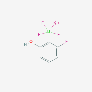 molecular formula C6H4BF4KO B6297320 三氟（2-氟-6-羟基苯基）硼酸钾，95% CAS No. 2252415-10-2