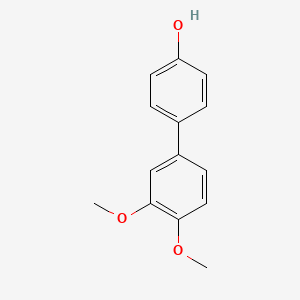 molecular formula C14H14O3 B6297333 4-(3,4-Dimethoxyphenyl)phenol, 95% CAS No. 17190-05-5