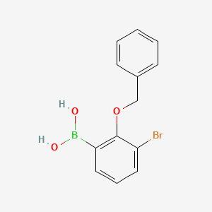 molecular formula C13H12BBrO3 B6297405 3-Bromo-2-(phenylmethoxy)phenylboronic acid CAS No. 871125-92-7