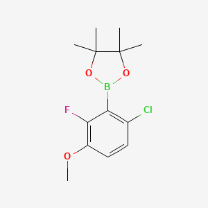 molecular formula C13H17BClFO3 B6297418 6-Chloro-2-fluoro-3-methoxyphenylboronic acid pinacol ester CAS No. 1628684-12-7