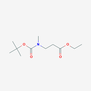 molecular formula C11H21NO4 B6297433 Ethyl 3-(tert-butoxycarbonyl(methyl) amino)propanoate CAS No. 54424-07-6
